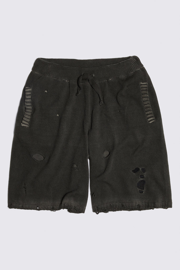 Destroyed Regular Knitwear Shorts