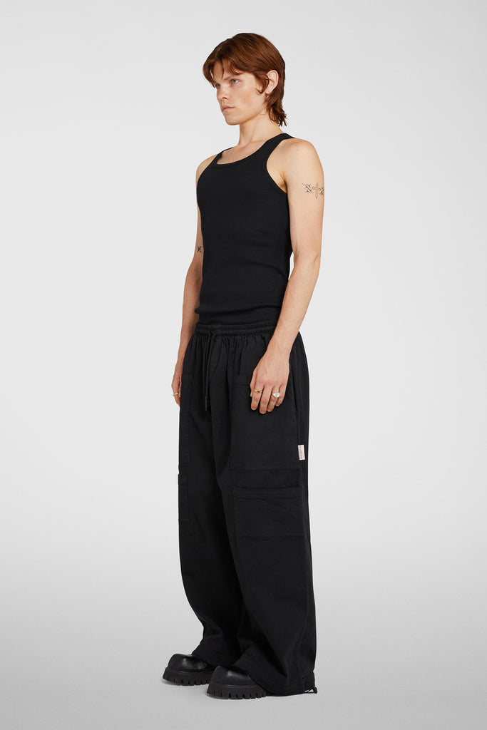 Loose Gabardine Parachute Pants