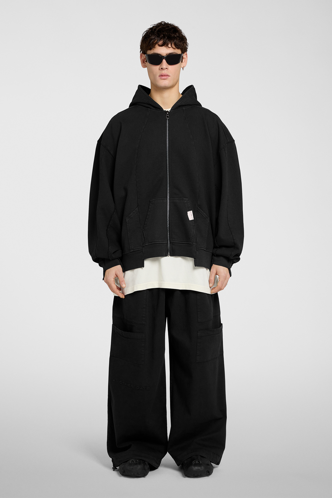 ZIP HOODIE MAN - NERO/BLACK